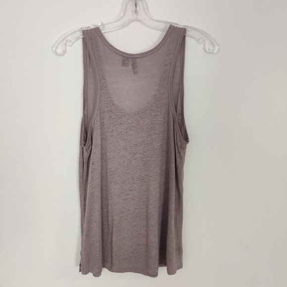 Cynthia Rowley Women's 100% Linen Tunic Tank Top Size Medium Rose Pink Summer - Picture 5 of 10